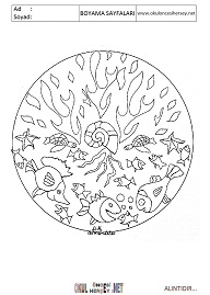 Mandala boyama sayfaları